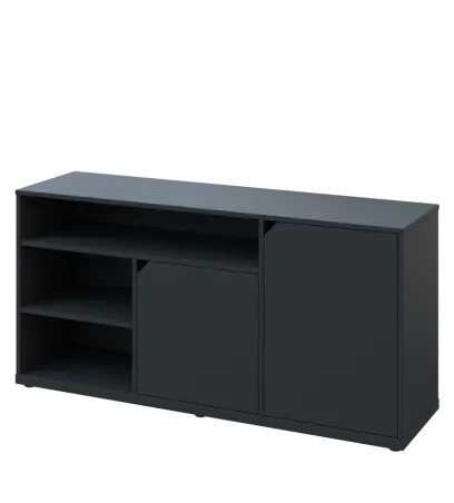 KU2-15DN3 P skříňka nízká 2-dveřová, nika, 740x1522x400, provedení pravé, antracit